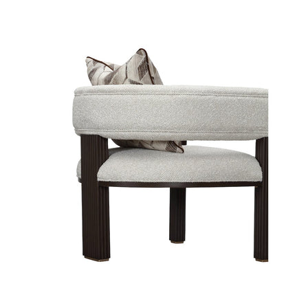 West Kensington Accent Chair - Buff/Medium Espresso