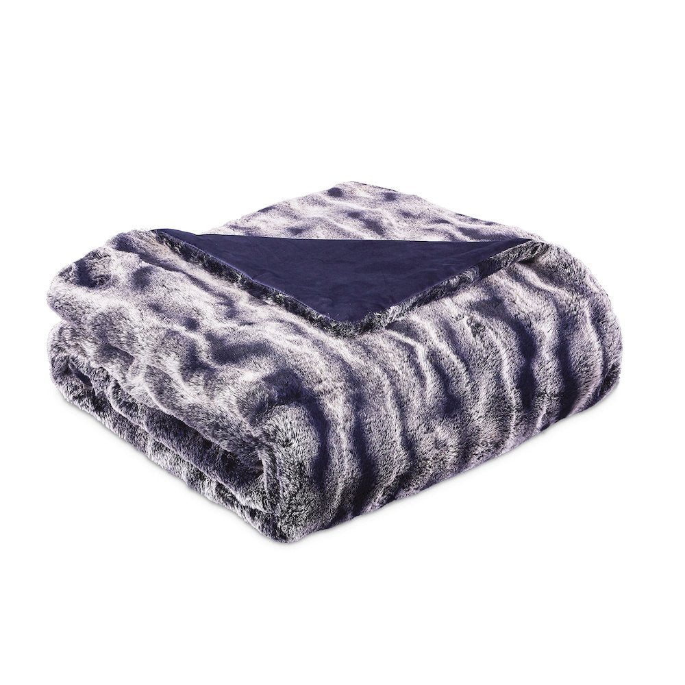 Solo 54"x72" Faux-Fur Throw - Marine