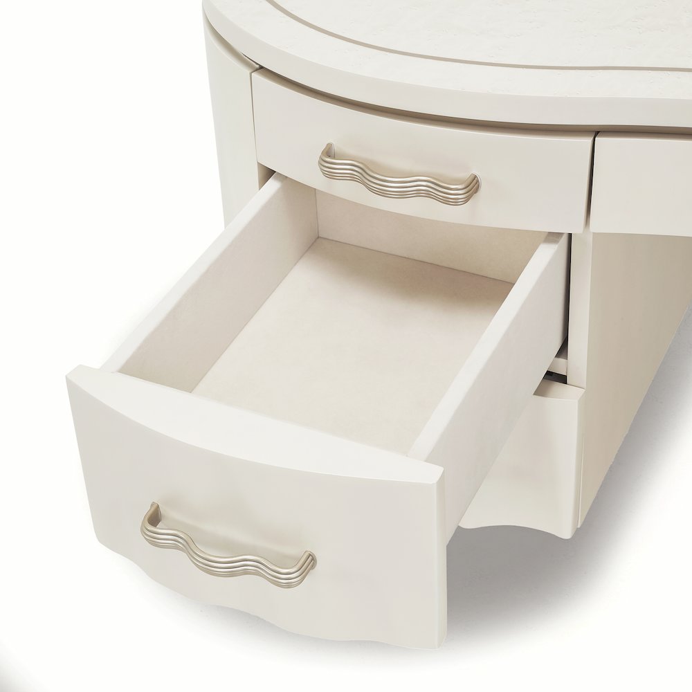 London Place Desk - Creamy Pearl