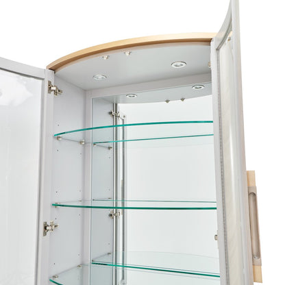 St. Charles Display Cabinet - Dove Gray