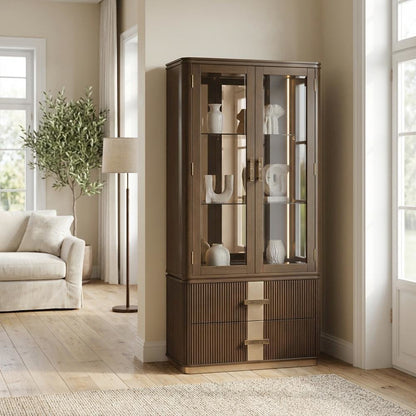 West Kensington Display Cabinet - Medium Espresso