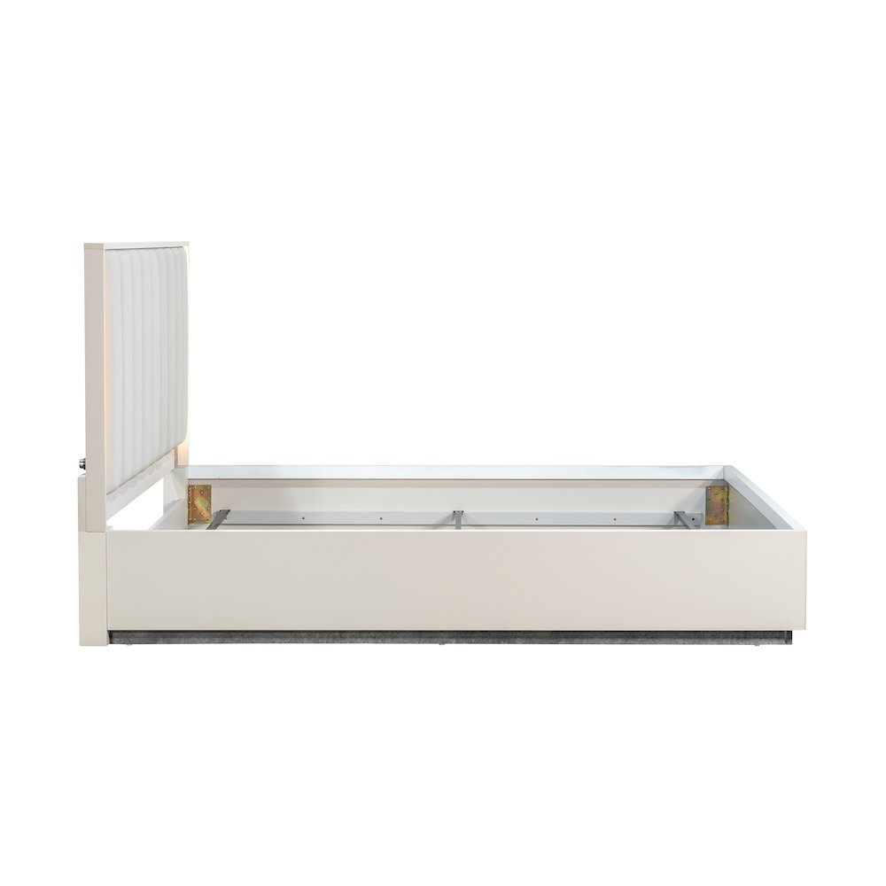 Pavira Eastern King Bed with LED Lights - Stone