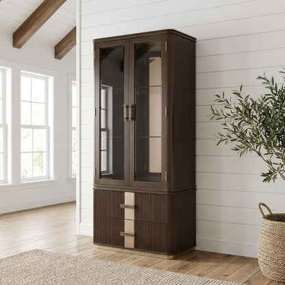 West Kensington Display Cabinet - Medium Espresso