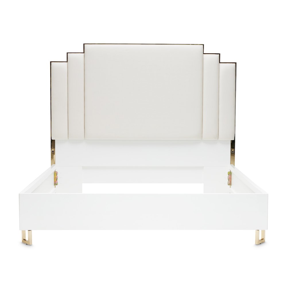 Palm Gate Queen Upholstered Bed - Cloud White
