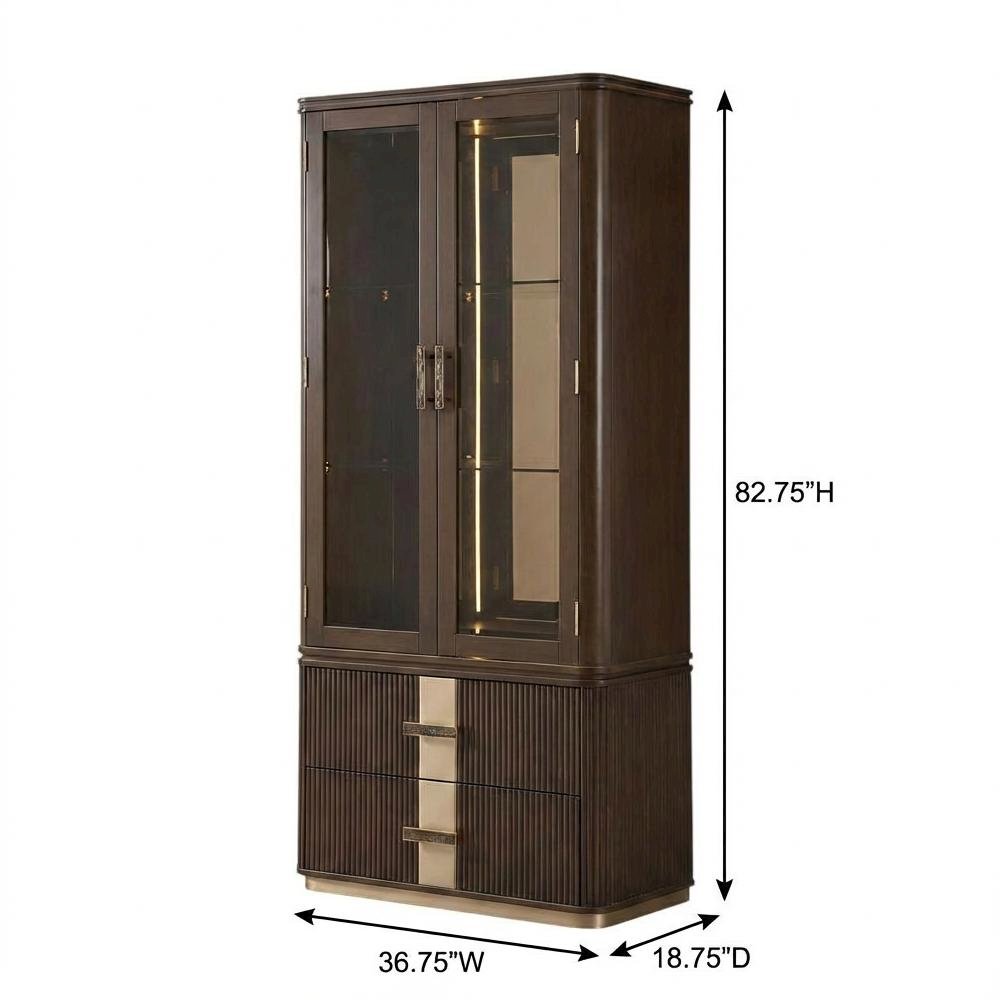 West Kensington Display Cabinet - Medium Espresso