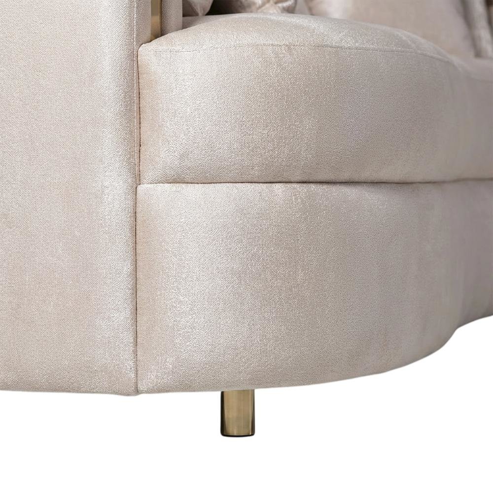 Carmela Mansion Sofa - Almond/Gold