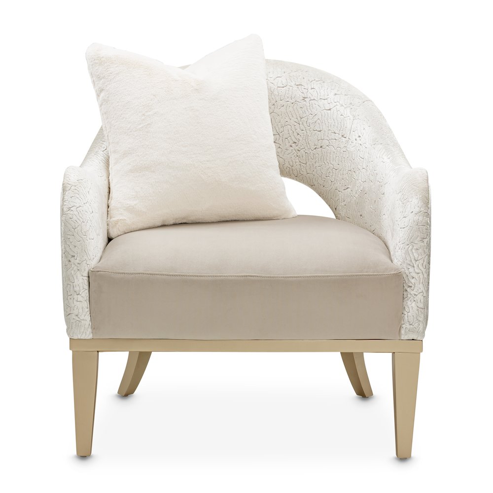 Yvette Accent Chair - Porcini/Medium Champagne