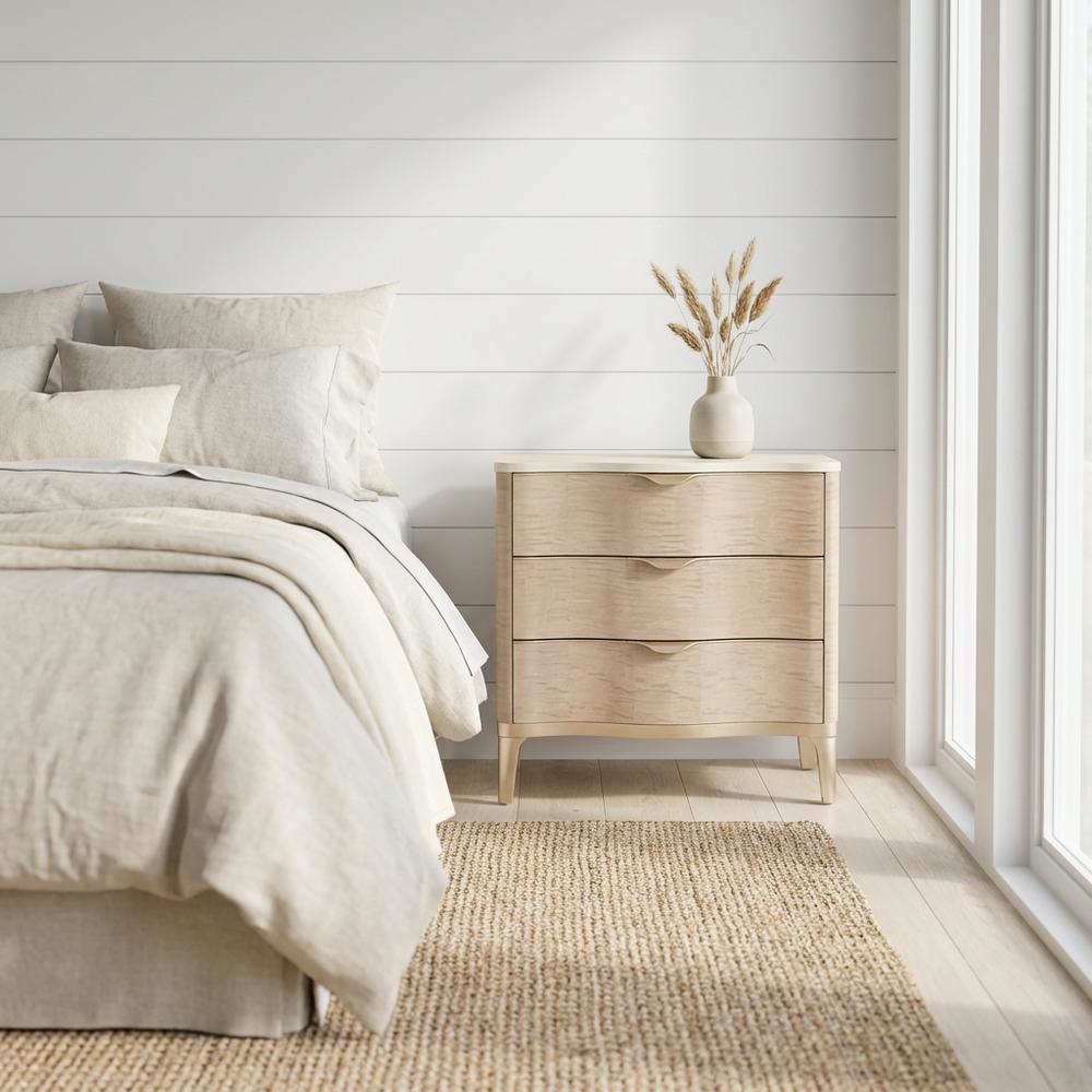 Malibu Crest 3-Drawer Nightstand - Blush