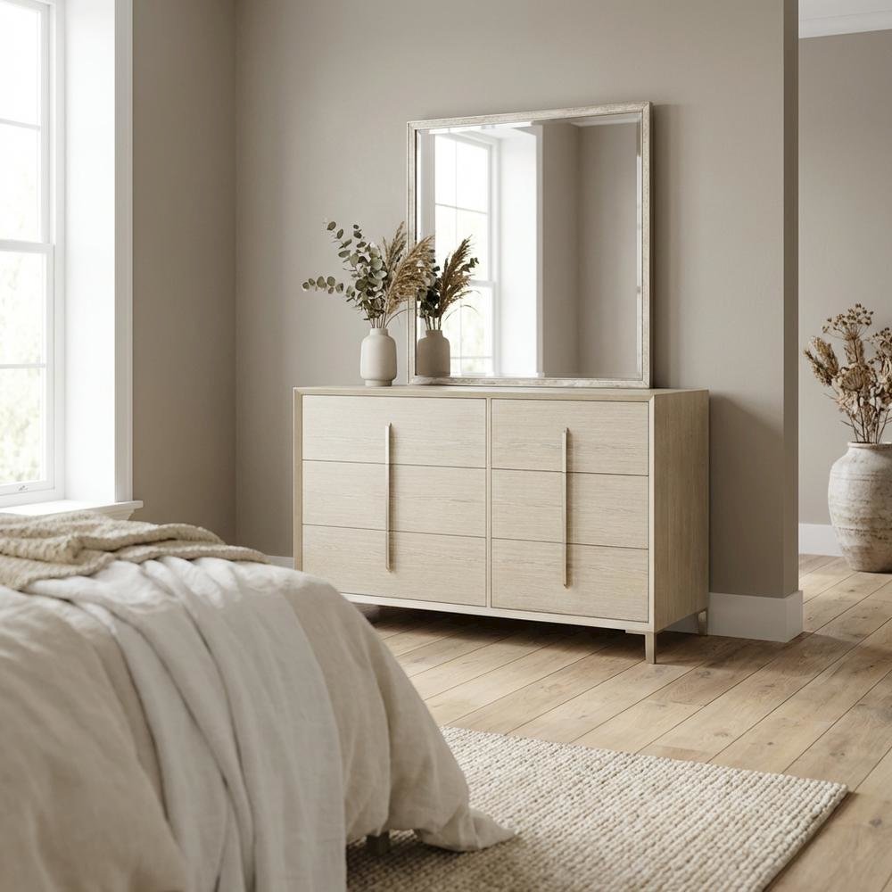 Lotus Bay Small Dresser with Mirror - Sand