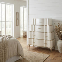 London Place 6-Drawer Tiered Chest - Creamy Pearl