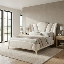 La Marisia Upholstered King Bed - Tranquil/Champagne Gold
