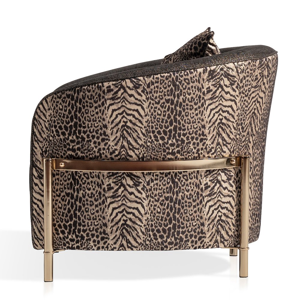 Lisbon Accent Chair - Onyx/Gold