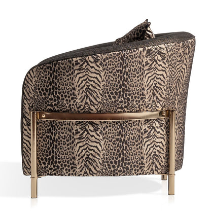 Lisbon Accent Chair - Onyx/Gold