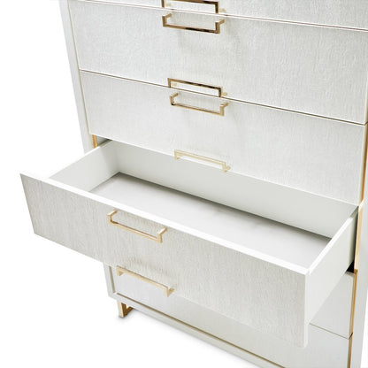 Palm Gate 6-Drawer Chest - Cloud White