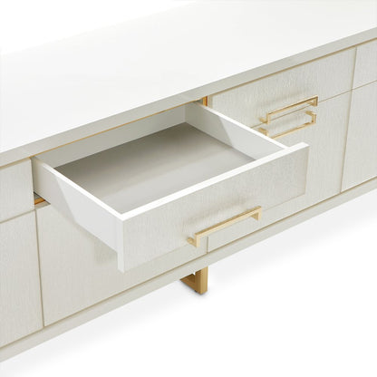 Palm Gate Media Cabinet - Cloud White