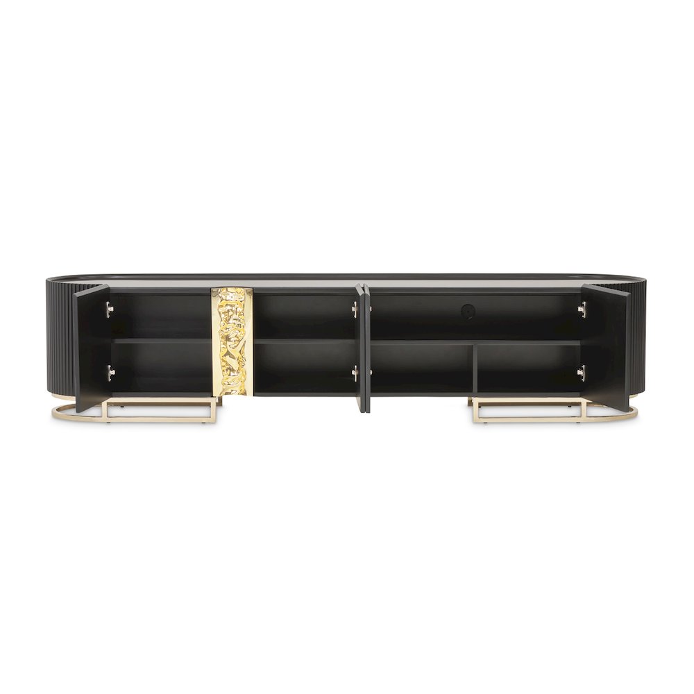 Lisbon Media Cabinet - Silken Matte Black