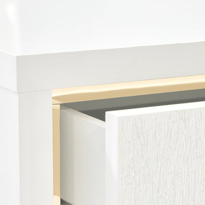 Palm Gate Media Cabinet - Cloud White