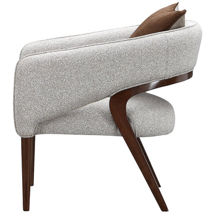 Houston Accent Chair - Pebble/Walnut