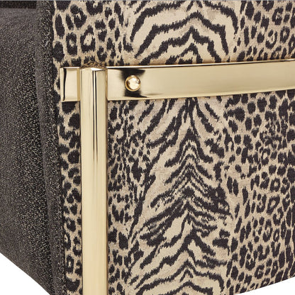 Lisbon Accent Chair - Onyx/Gold