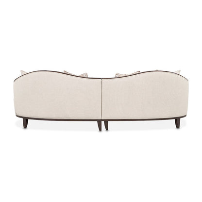 Camellia Field 2-Piece Chenille Sofa - Linen/Warm Pecan