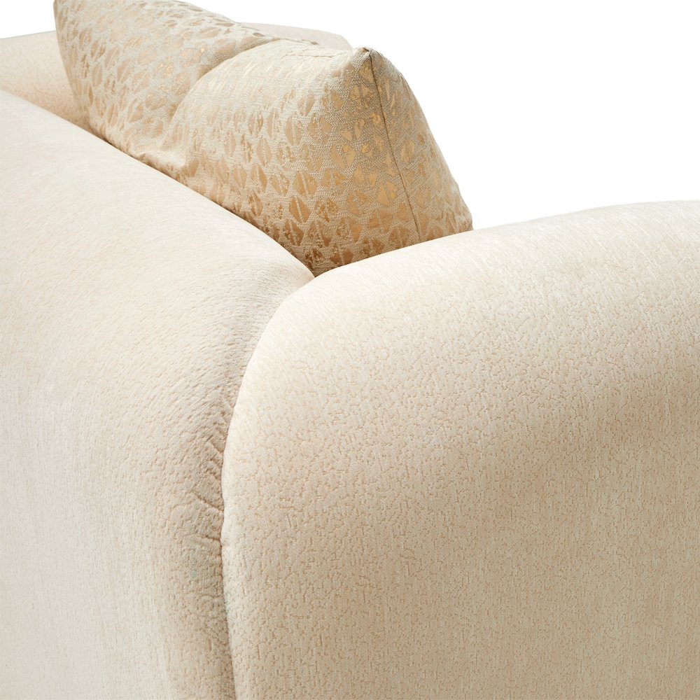 Sassani Accent Chair - Crepe/Gold