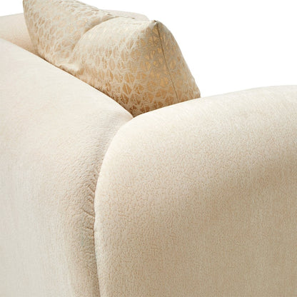 Sassani Accent Chair - Crepe/Gold