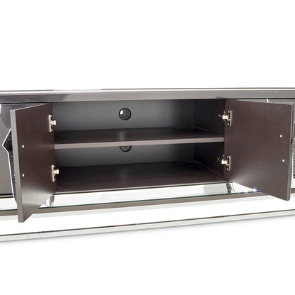 Carmela Media Cabinet - Glossy Charcoal Sand