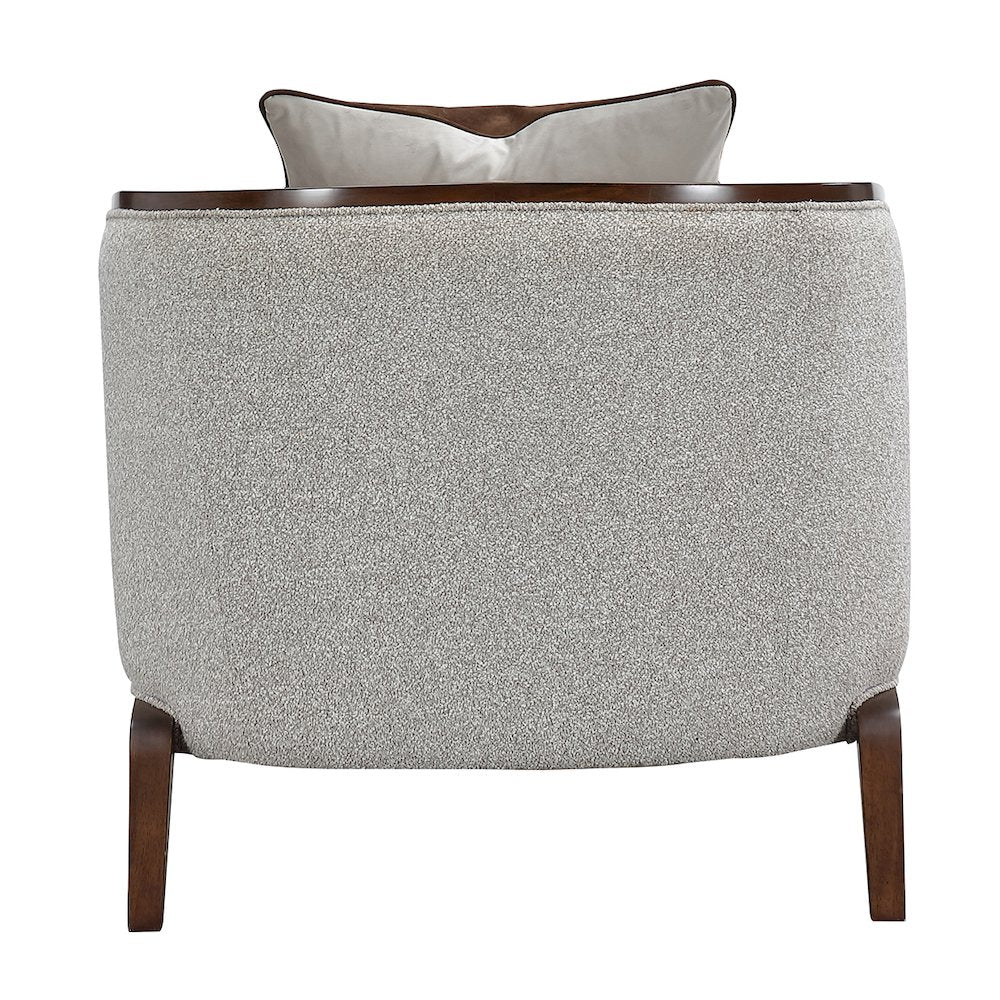 Houston Chaise - Pebble/Walnut