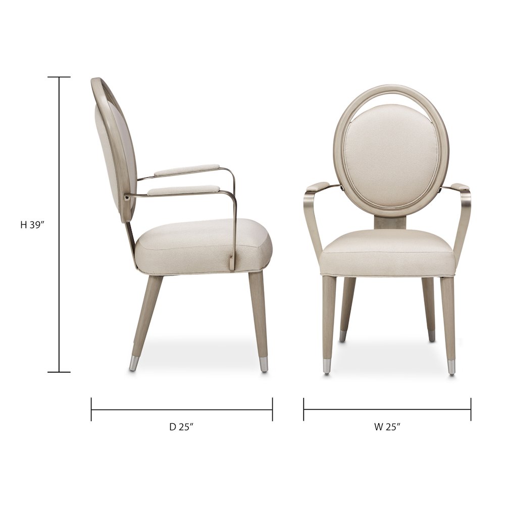 Eclipse Dining Arm Chair - Moonlight Gray Set of 2