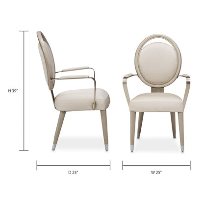 Eclipse Dining Arm Chair - Moonlight Gray Set of 2