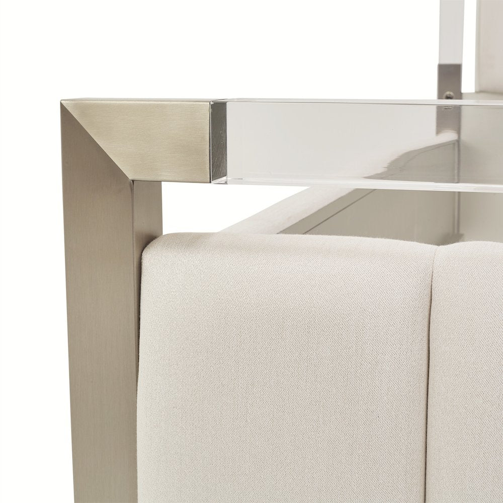 Penthouse Eastern King Short Panel Bed - Ash Gray