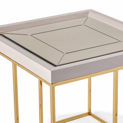 Carmela Side Table - Shimmer Ivory