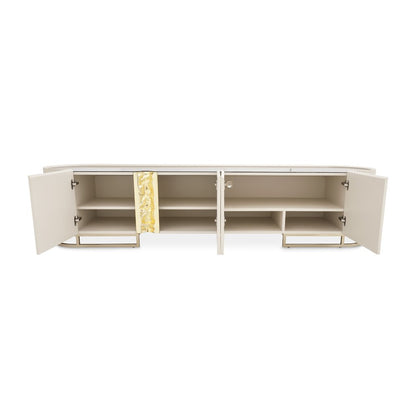 Lisbon Media Cabinet - Silken Matte Cream