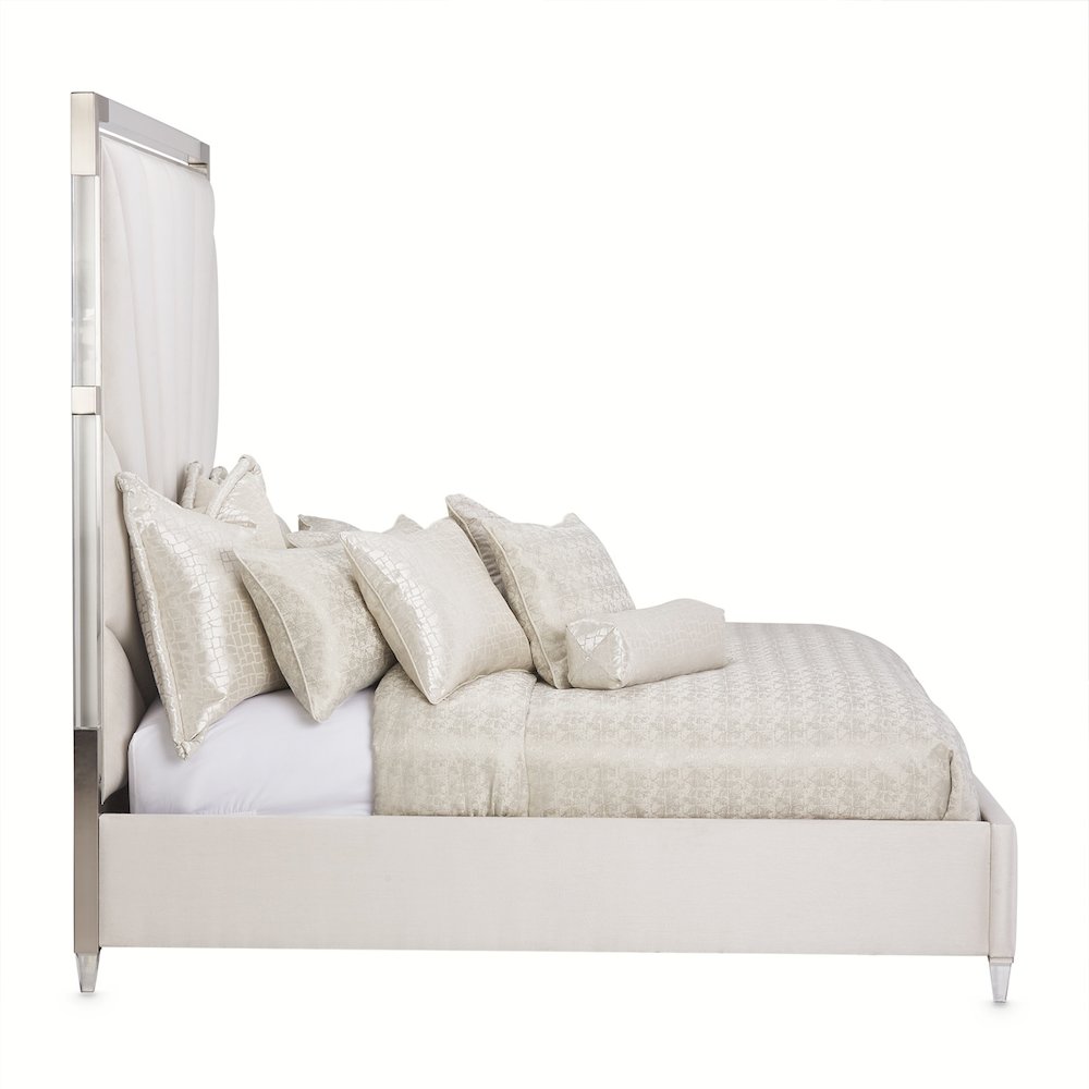 Penthouse Eastern King Tall Panel Bed - Ash Gray