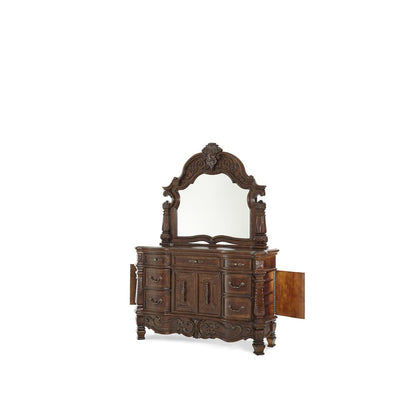 Windsor Court Dresser with Mirror - Vintage Fruitwood