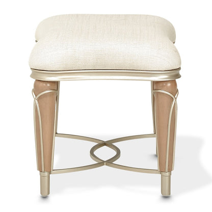 Villa Cherie Ottoman - Pearl/Caramel