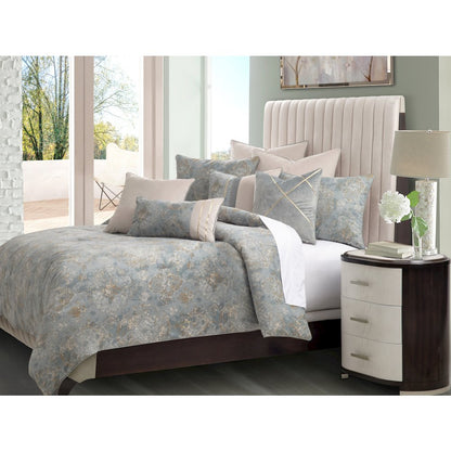 Debonair 9-Piece Queen Comforter Set - Mist
