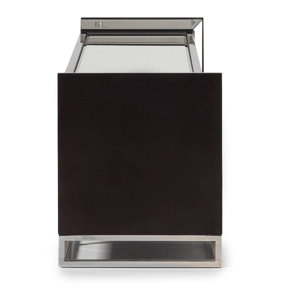 Carmela Media Cabinet - Glossy Charcoal Sand