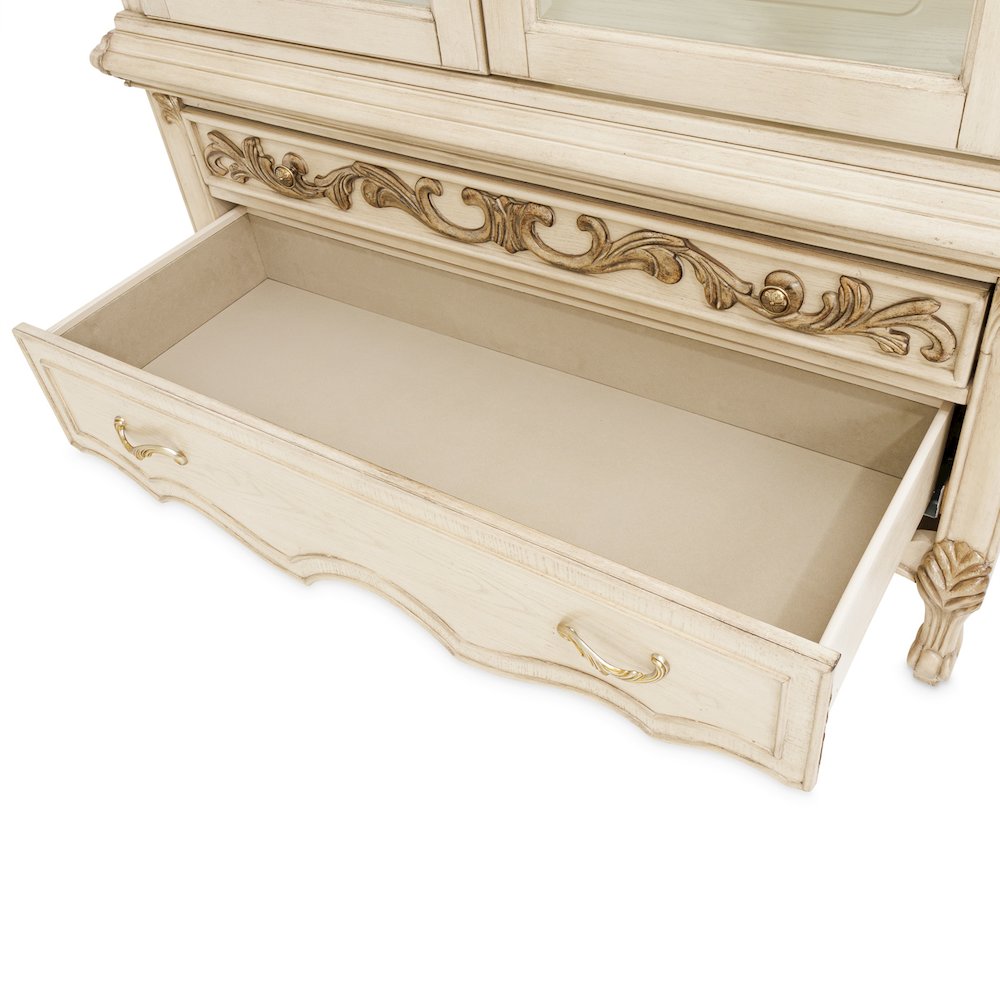 Platine de Royale Curio Display Cabinet - Champagne