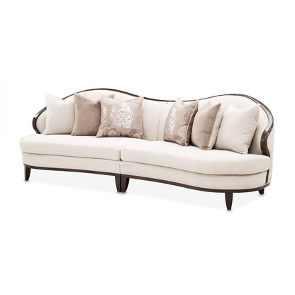 Camellia Field 2-Piece Chenille Sofa - Linen/Warm Pecan