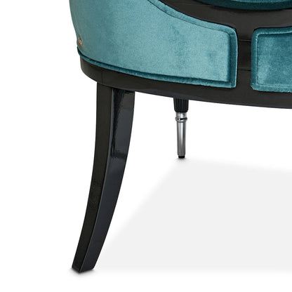 La Francaise Accent Chair - Azure/Black