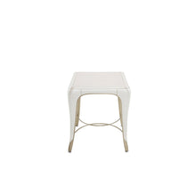 London Place Rectangular End Table - Creamy Pearl