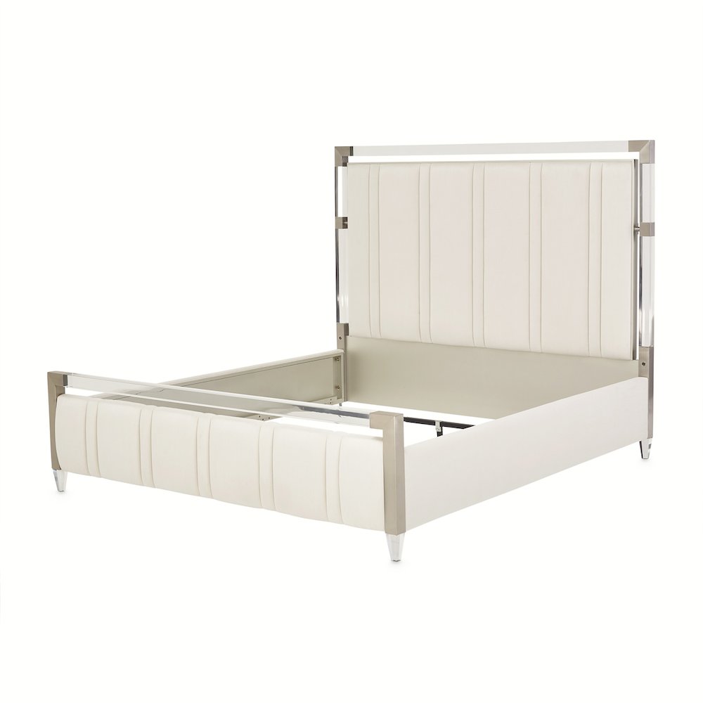 Penthouse Eastern King Short Panel Bed - Ash Gray