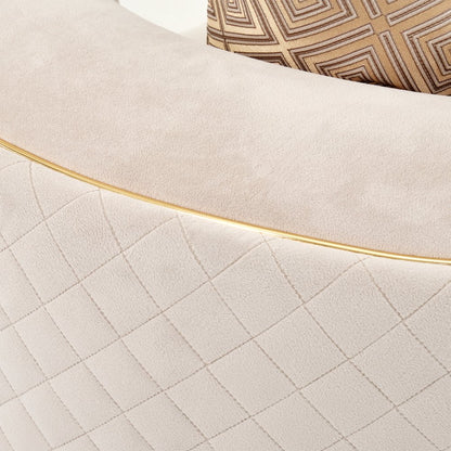 Ariana Loveseat - Beige/Gold