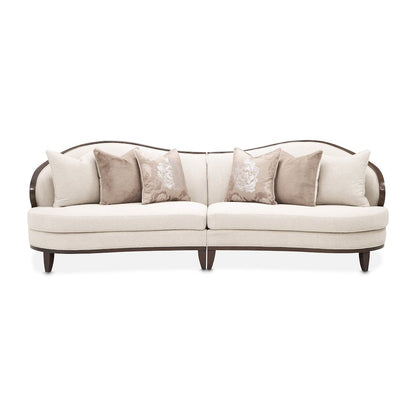 Camellia Field 3-Piece Chenille Sofa - Linen/Warm Pecan