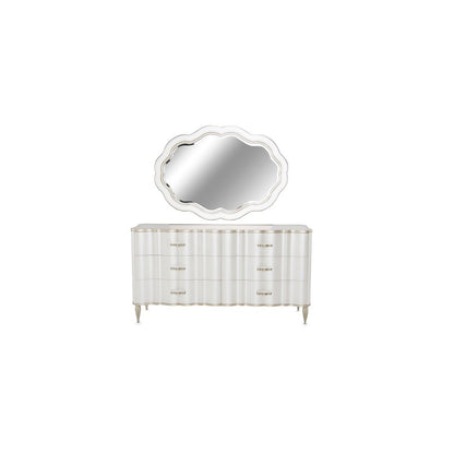 London Place Dresser with Mirror - Creamy Pearl