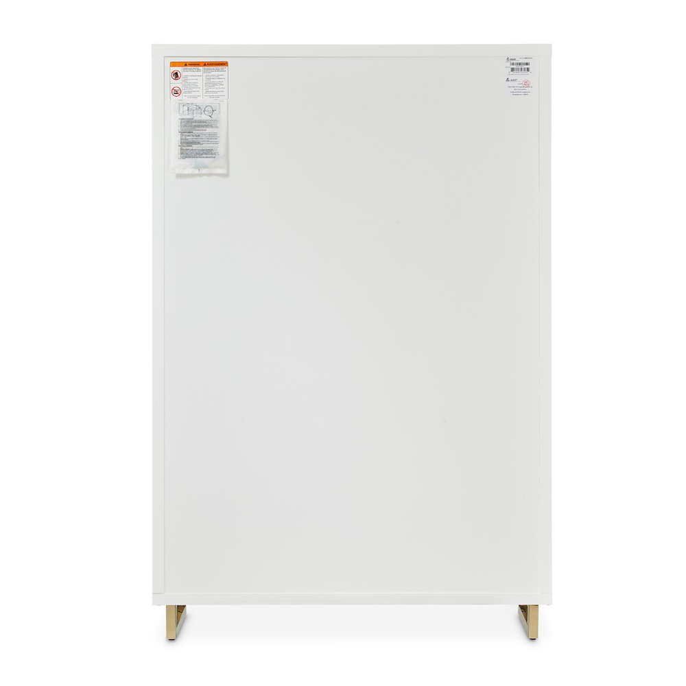 Palm Gate 6-Drawer Chest - Cloud White