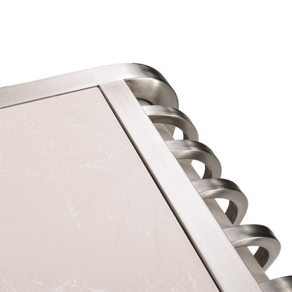 Roxbury Park Metal Nightstand - Stainless Steel