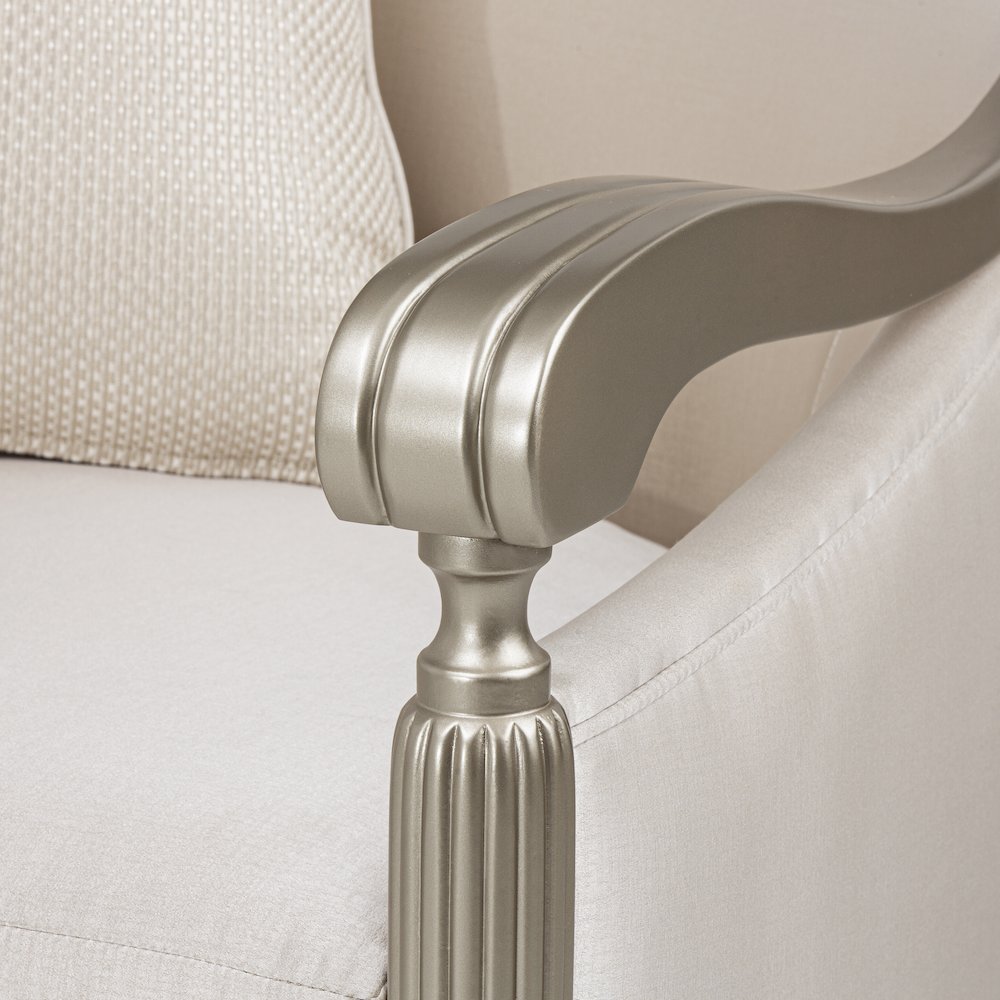 London Place Accent Chair - Porcelain/Platinum