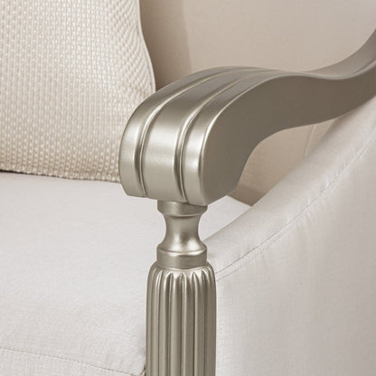 London Place Accent Chair - Porcelain/Platinum